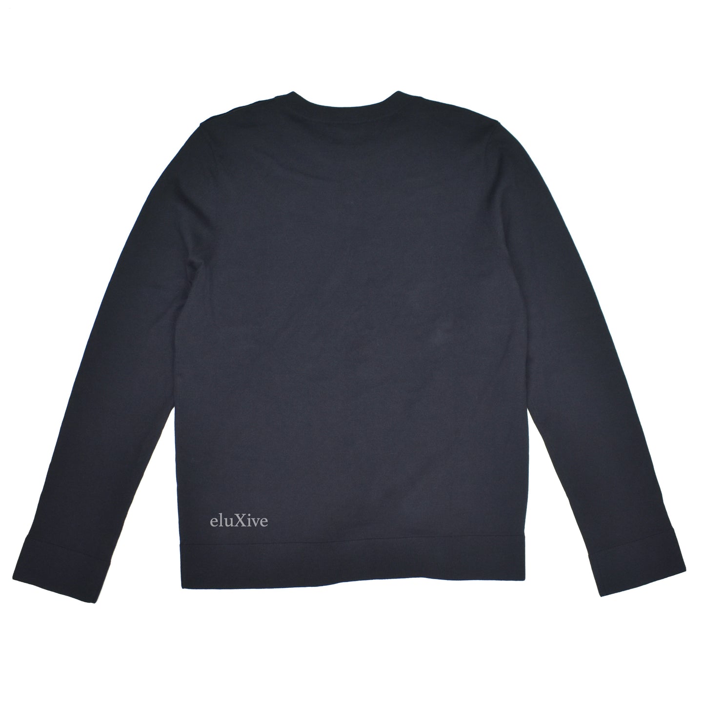 Chanel - Black Wool/Cotton CC Shoulder Button Uniform Sweater