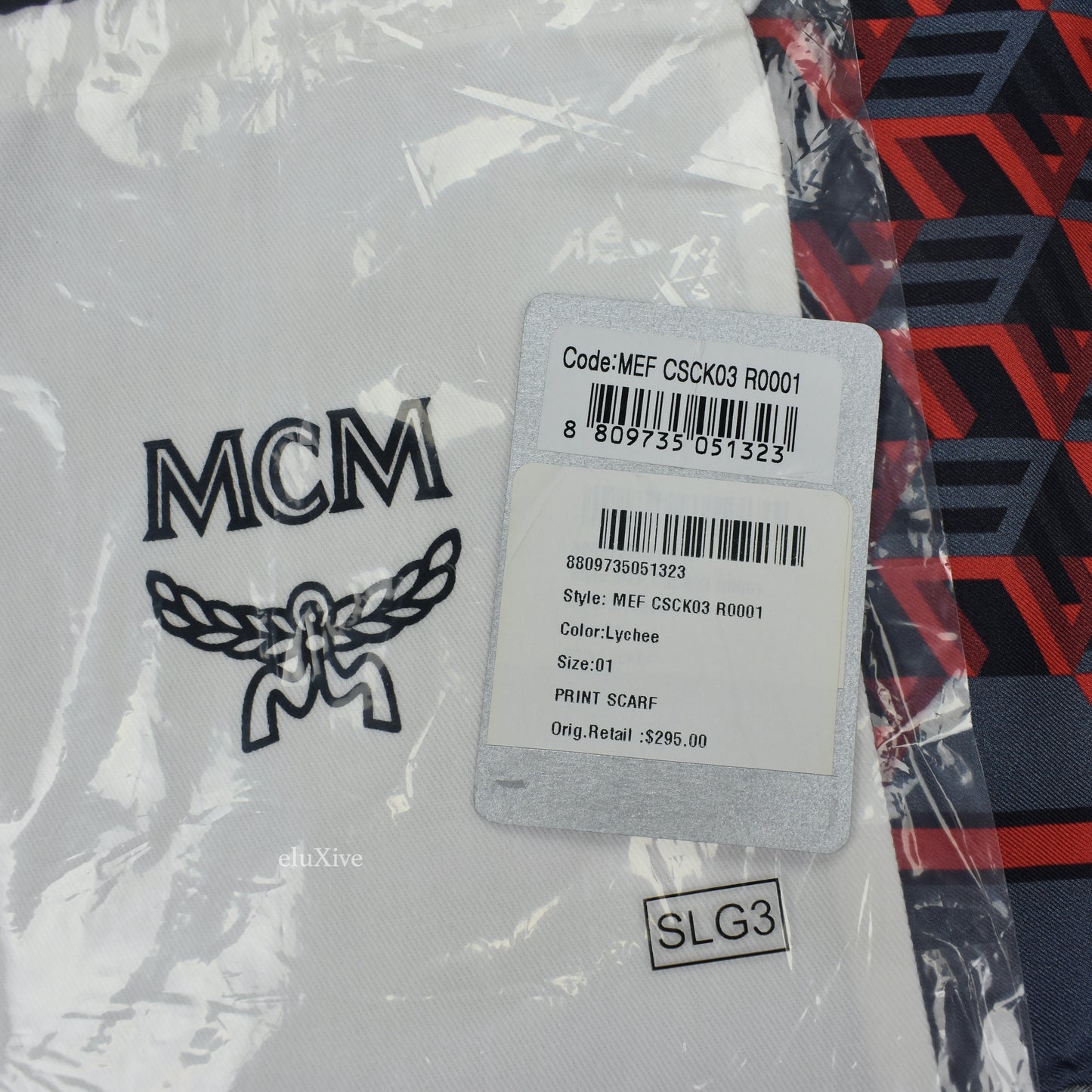 MCM - Cubic Monogram Logo 100% Silk Scarf