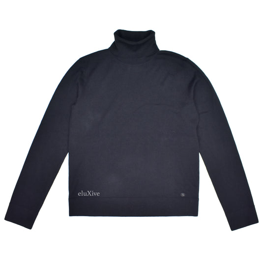 Chanel - Black Wool/Cotton Uniform Turtleneck Sweater