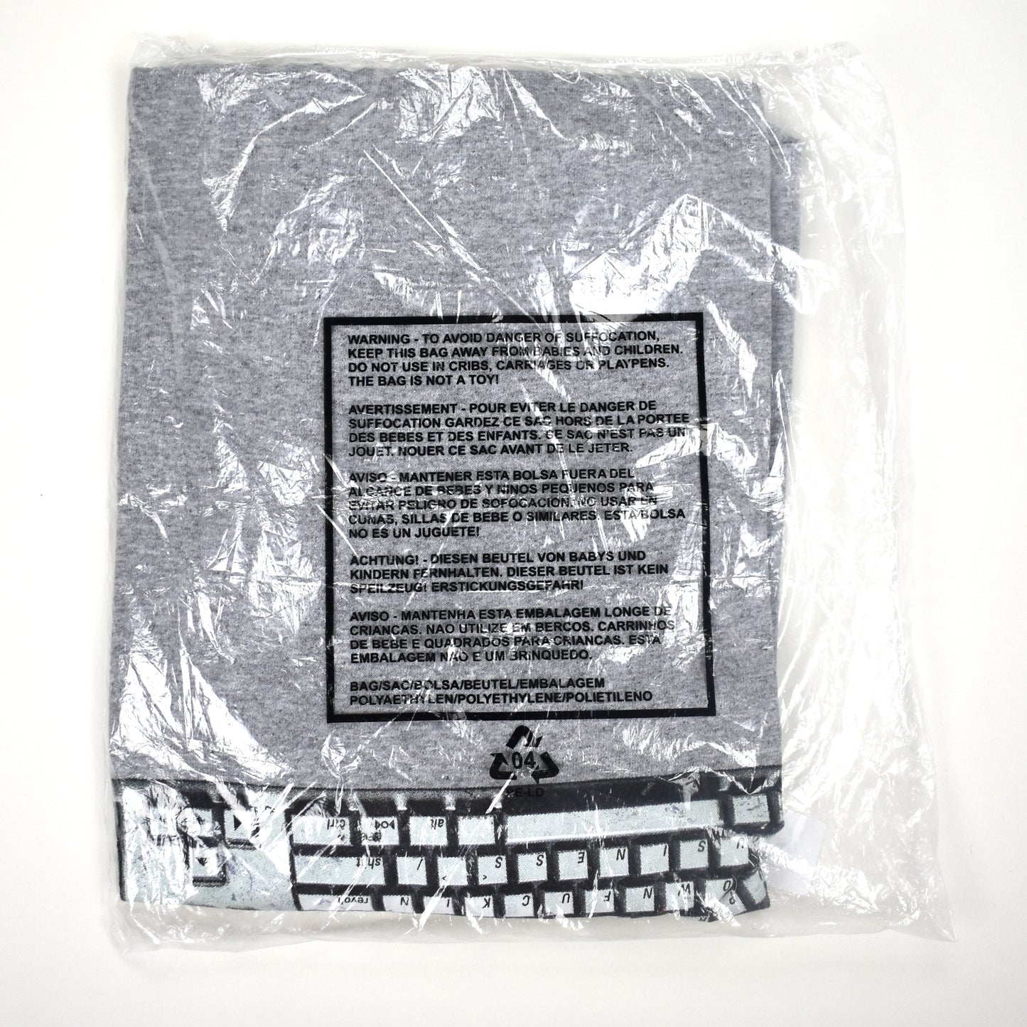 Supreme - Gray Keyboard Logo T-Shirt (SS19)