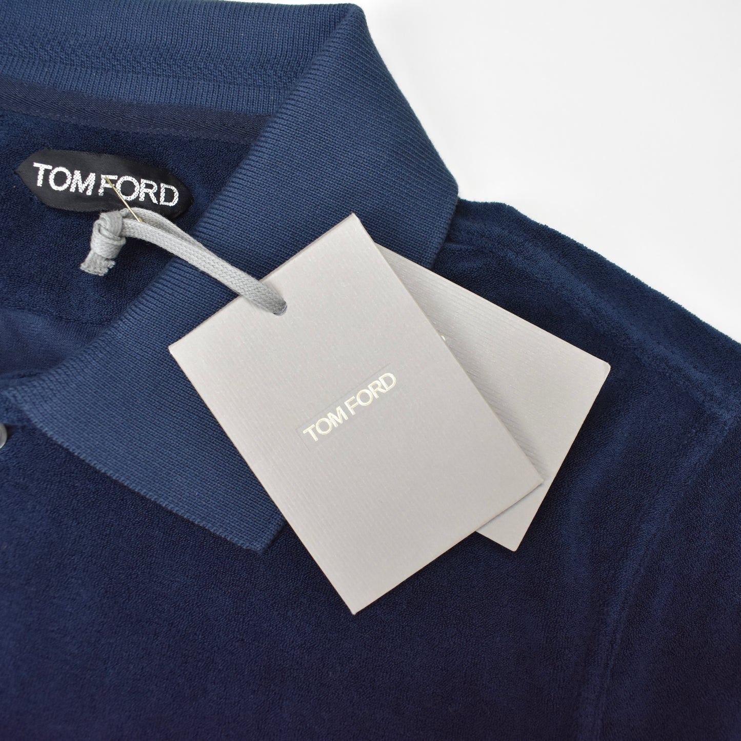 Tom Ford - Navy Towelling Polo Shirt