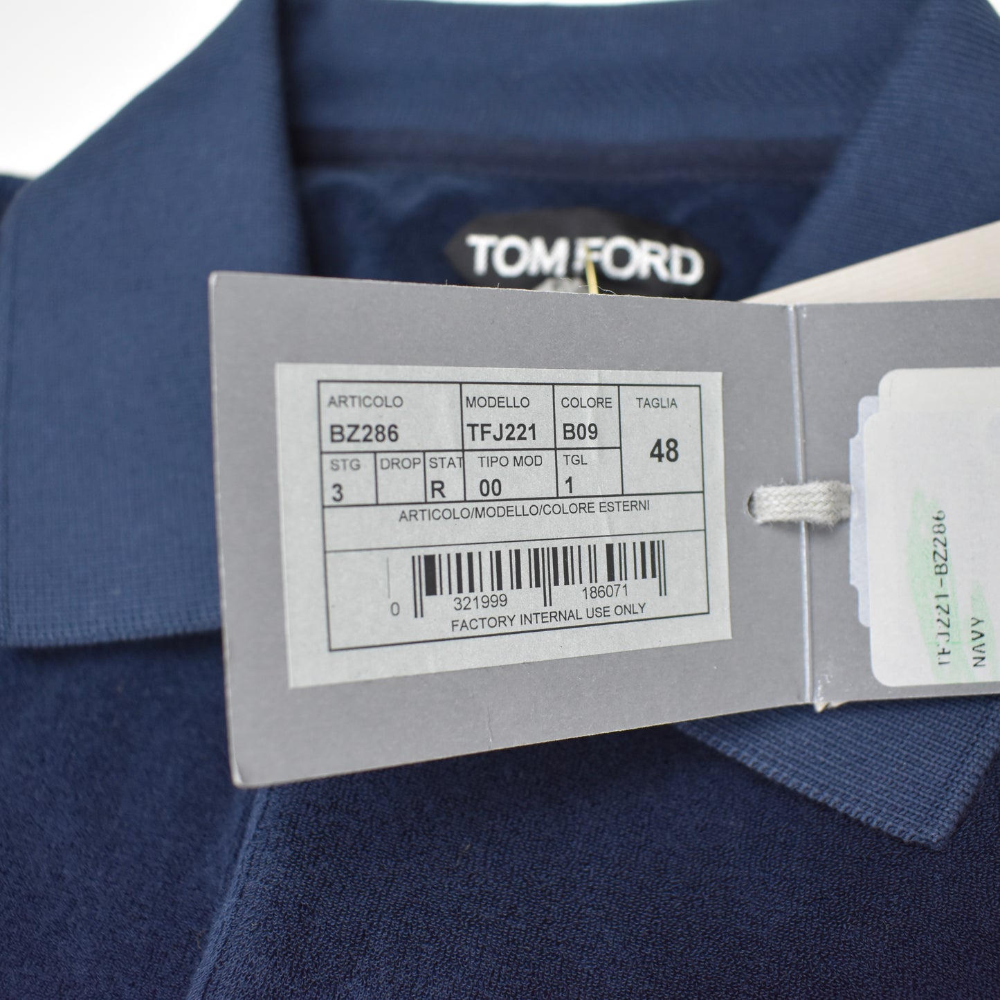 Tom Ford - Navy Towelling Polo Shirt