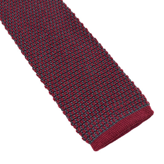 Brioni - Bordeaux Wool/Silk Knit Tie