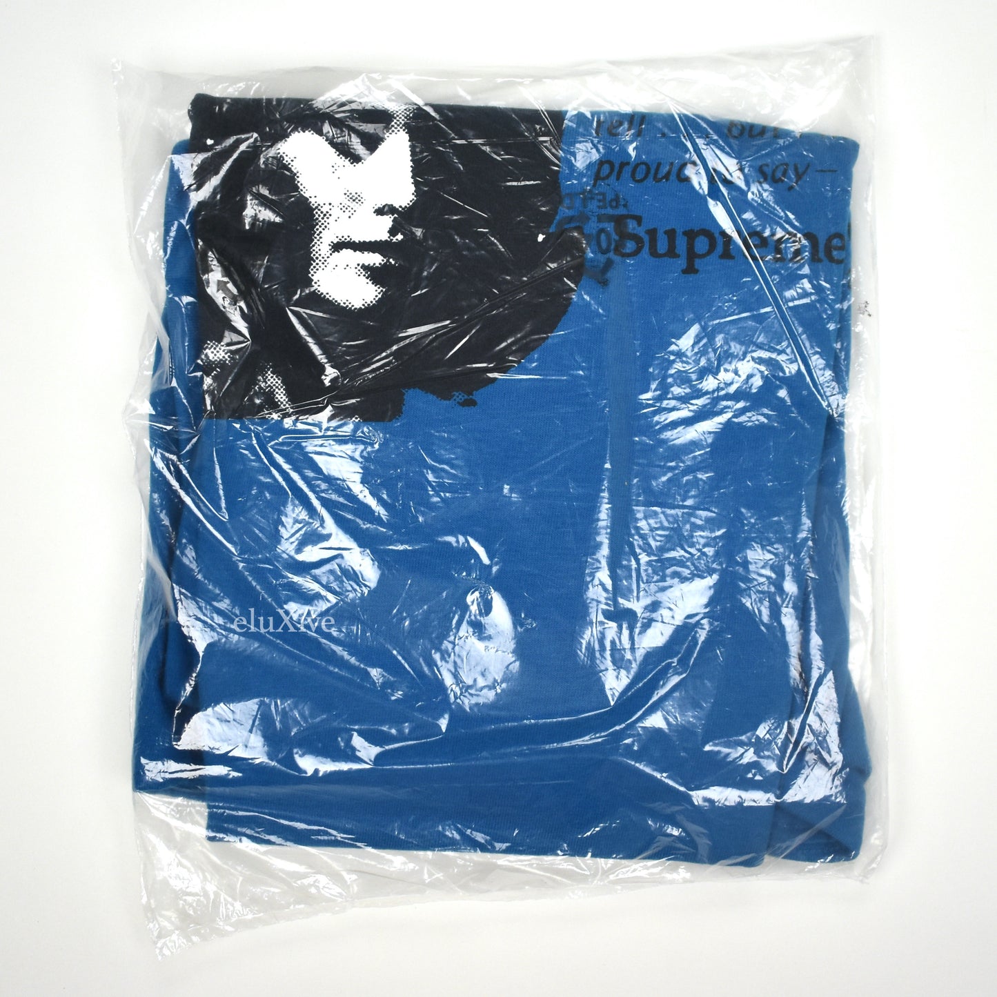 Supreme - Deep Blue Mean Logo T-Shirt (SS17)