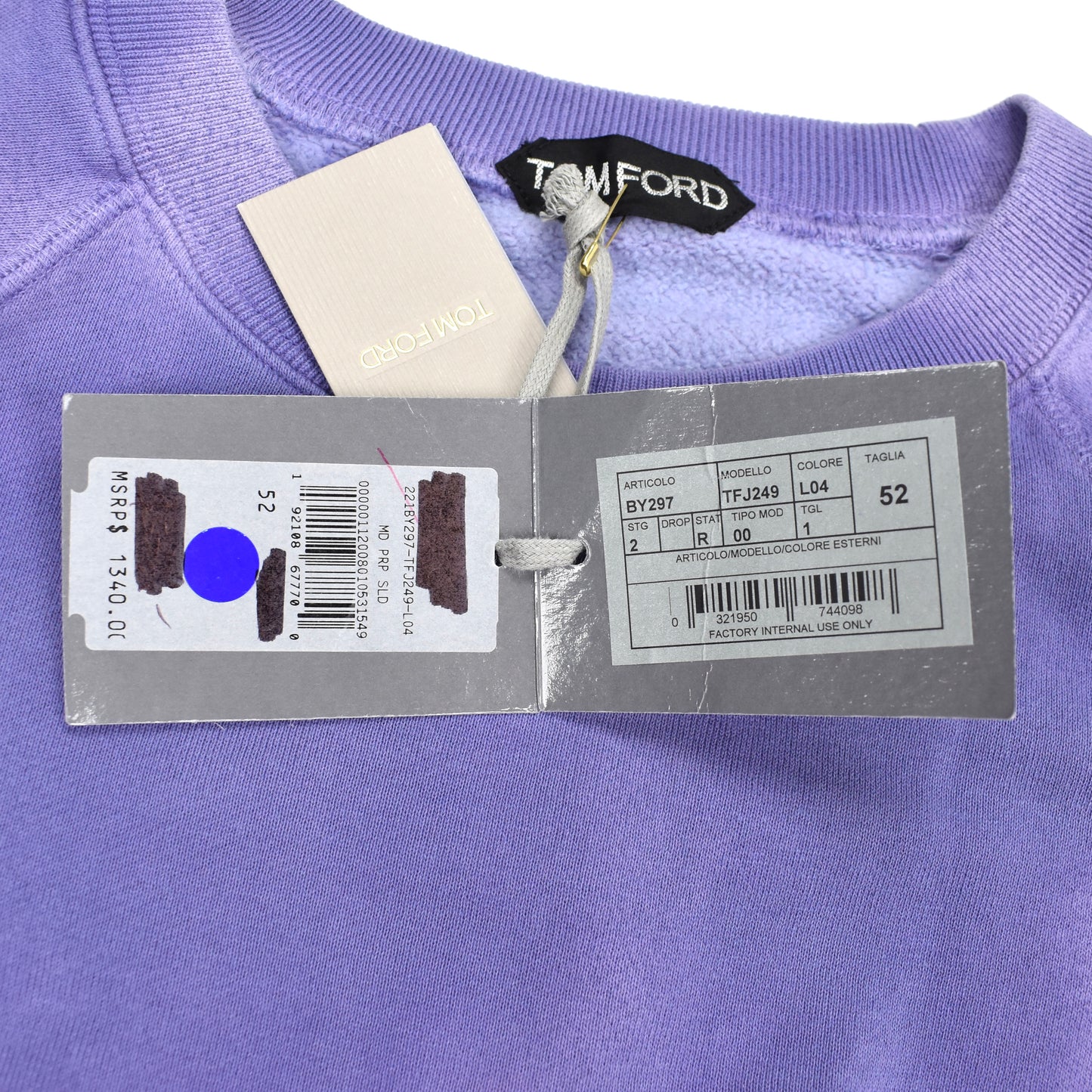 Tom Ford - Purple Fleece Artisanal Crewneck Sweatshirt