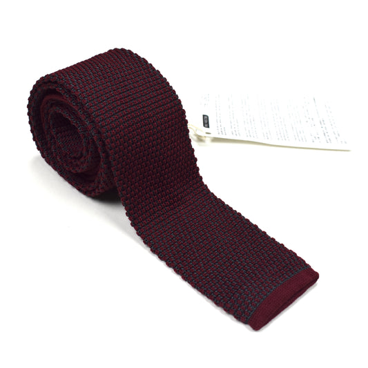 Brioni - Bordeaux Wool/Silk Knit Tie