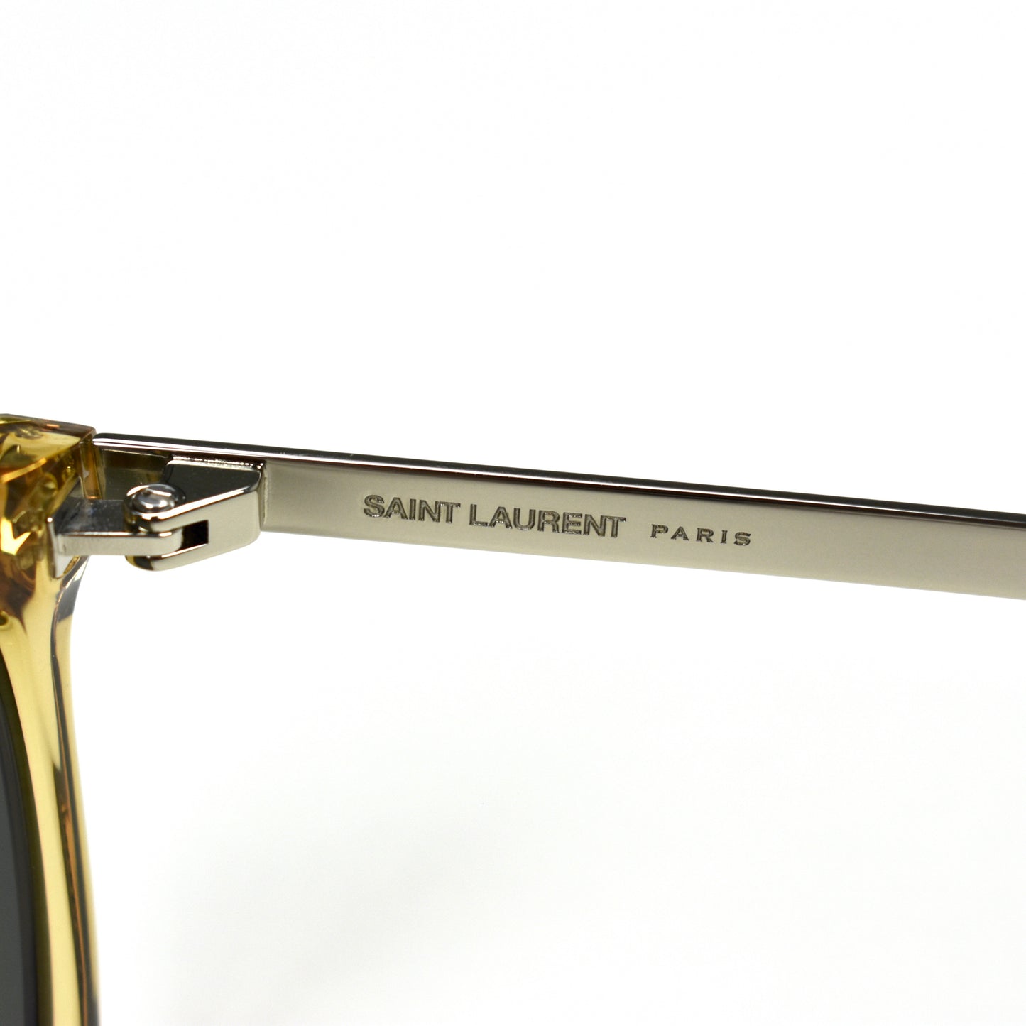 Saint Laurent - SL360 Transparent Yellow Rectangular Sunglasses