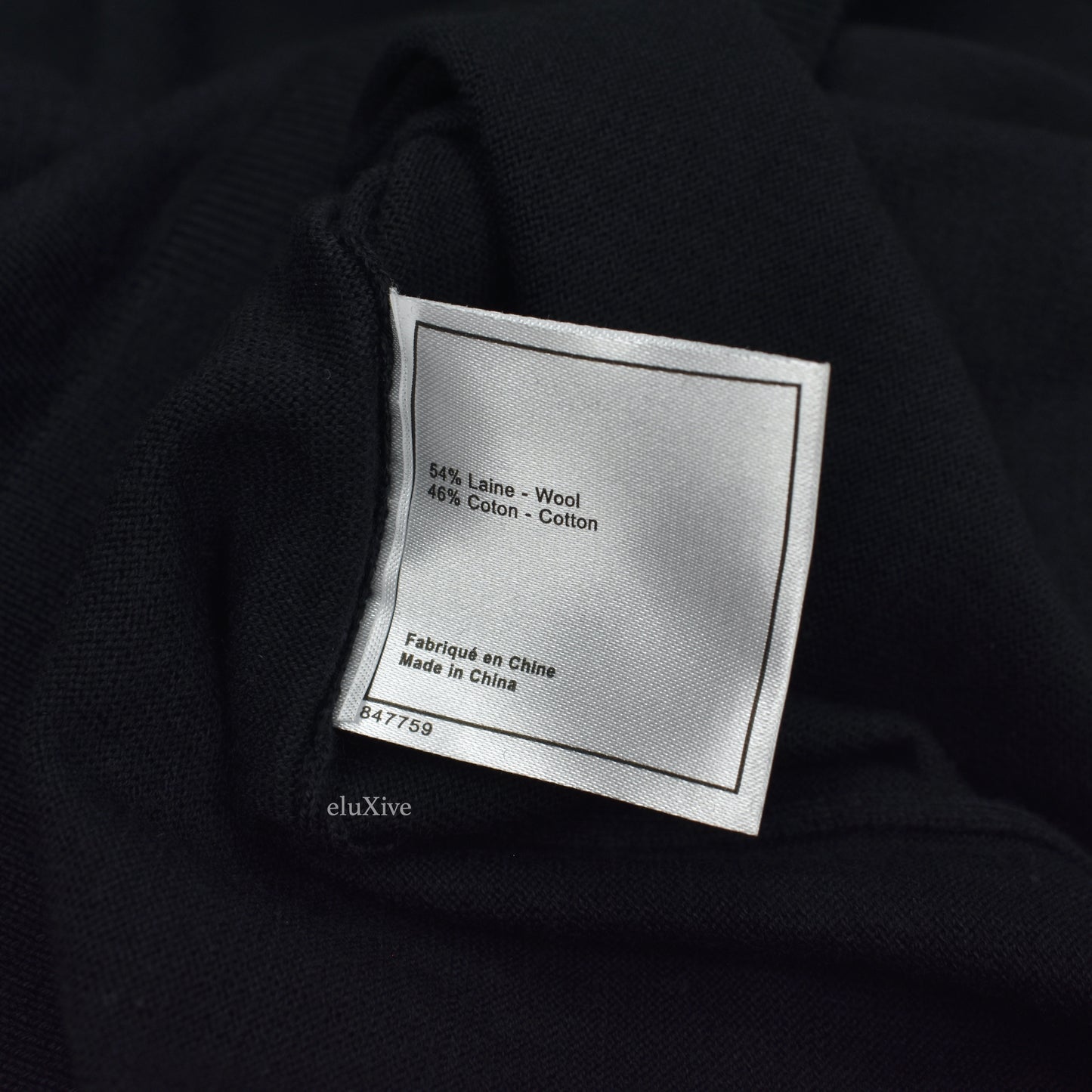 Chanel - Black Wool/Cotton Uniform Turtleneck Sweater