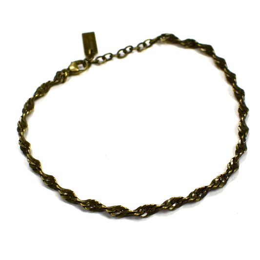 Saint Laurent - Antique Brass Rope Chain Bracelet