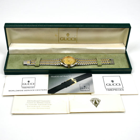 Gucci - 9000M Gold / Steel Champagne Dial Watch