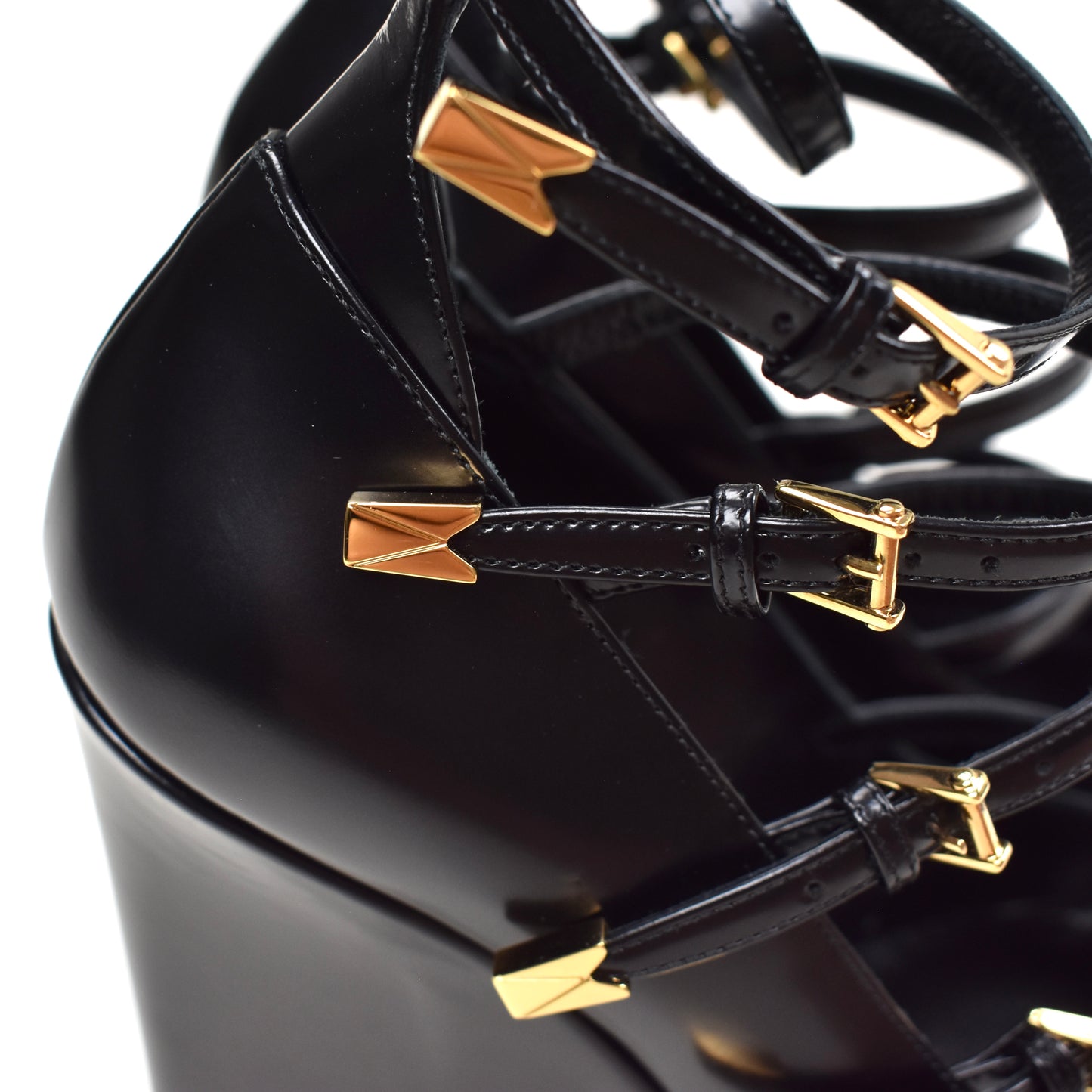 Versace - Black Leather Platform Pumps