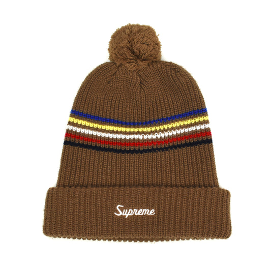 Supreme - FW12 Loose Gauge Stripe Beanie (Brown)