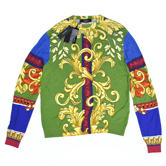 Versace - Barocco Renaissance Print 100% Silk Sweater