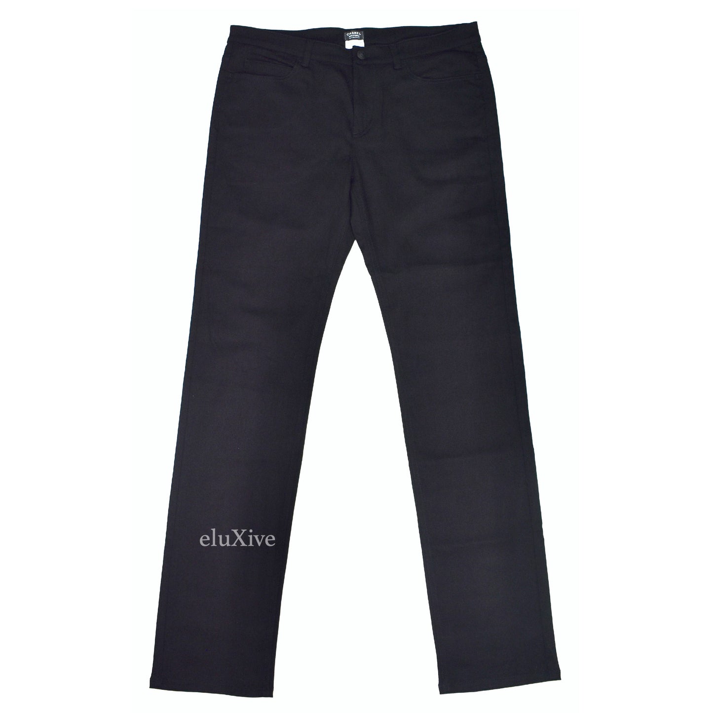 Chanel - Black Stretch Denim Uniform Jeans