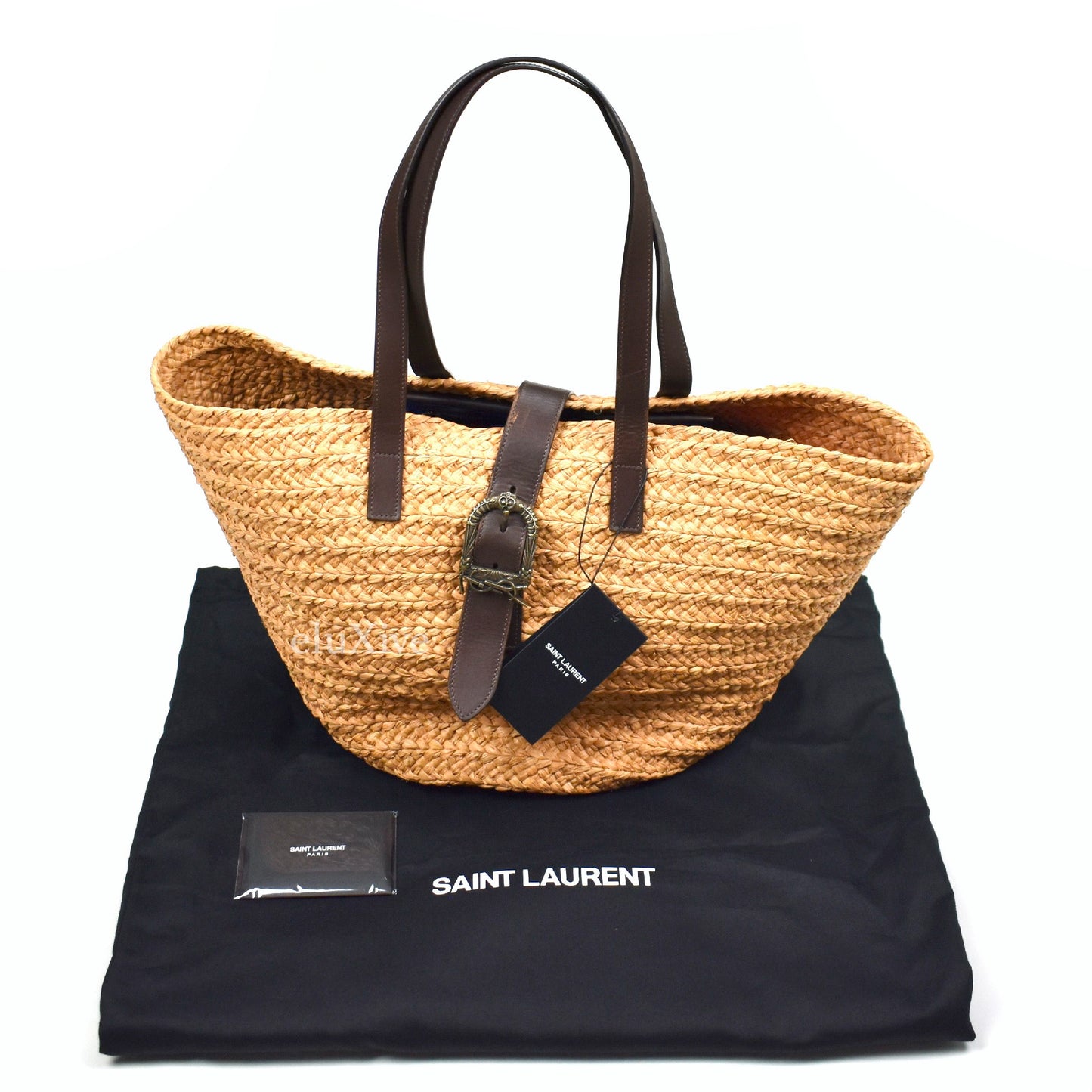 Saint Laurent - Large Panier Raffia Tote Bag