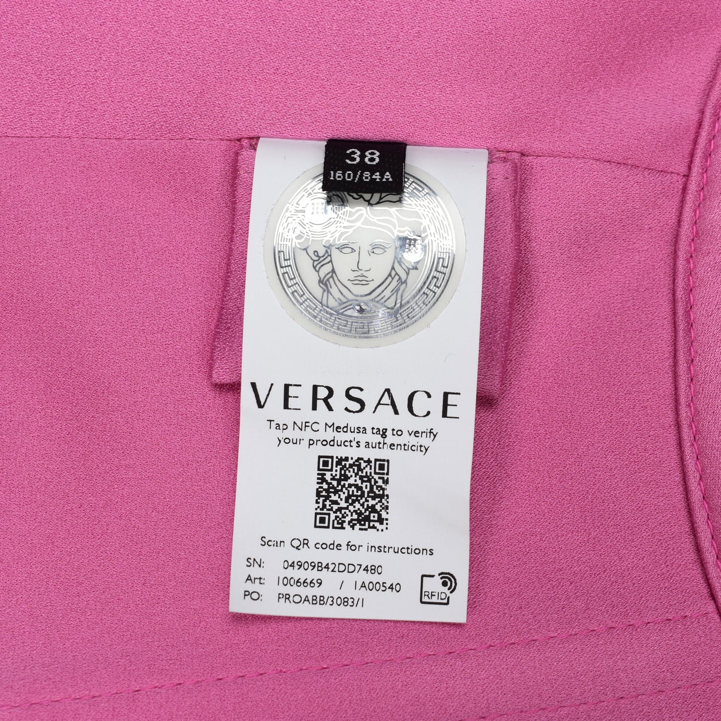 Versace - Pink Medusa '95 Silk Satin Corset Top