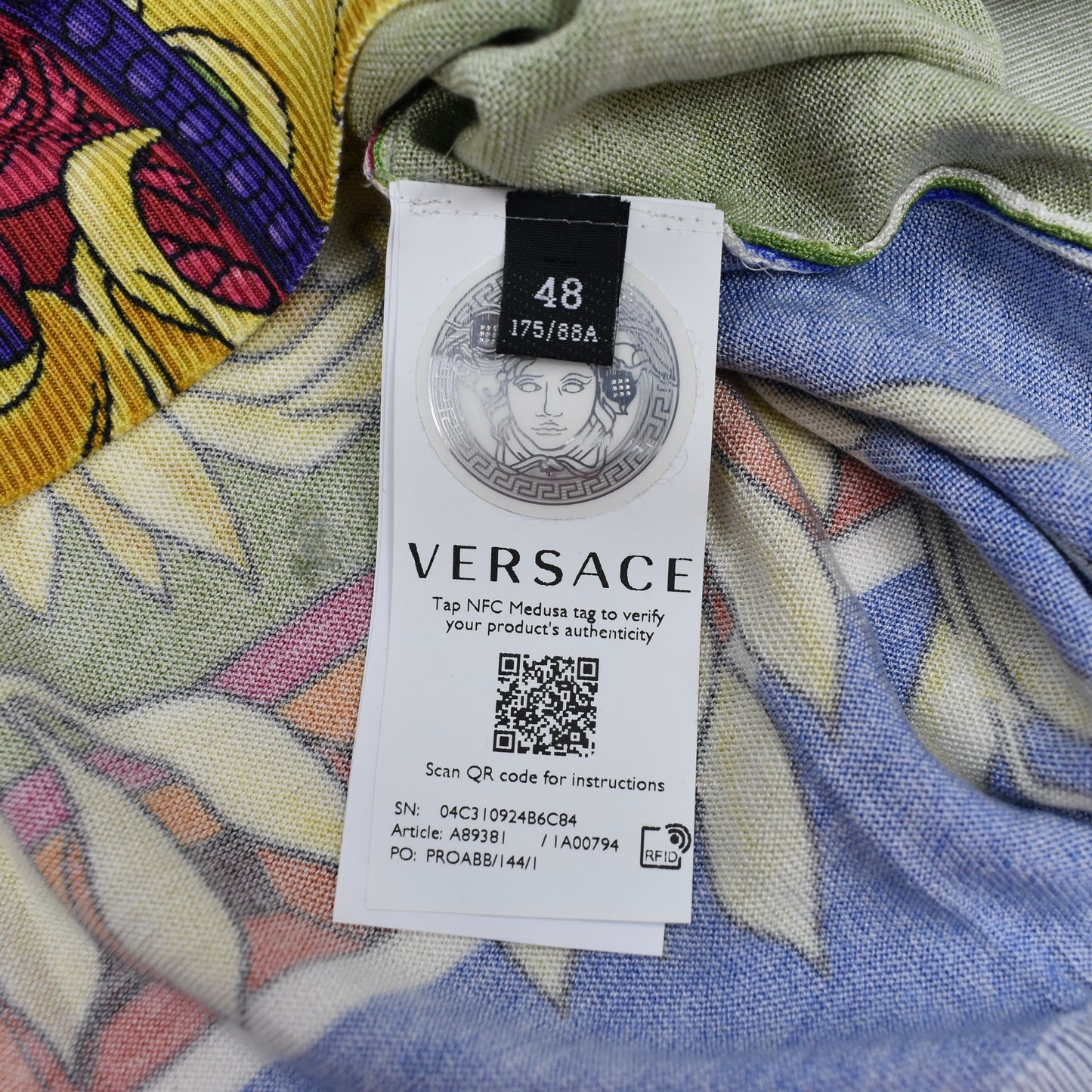 Versace - Barocco Renaissance Print 100% Silk Sweater