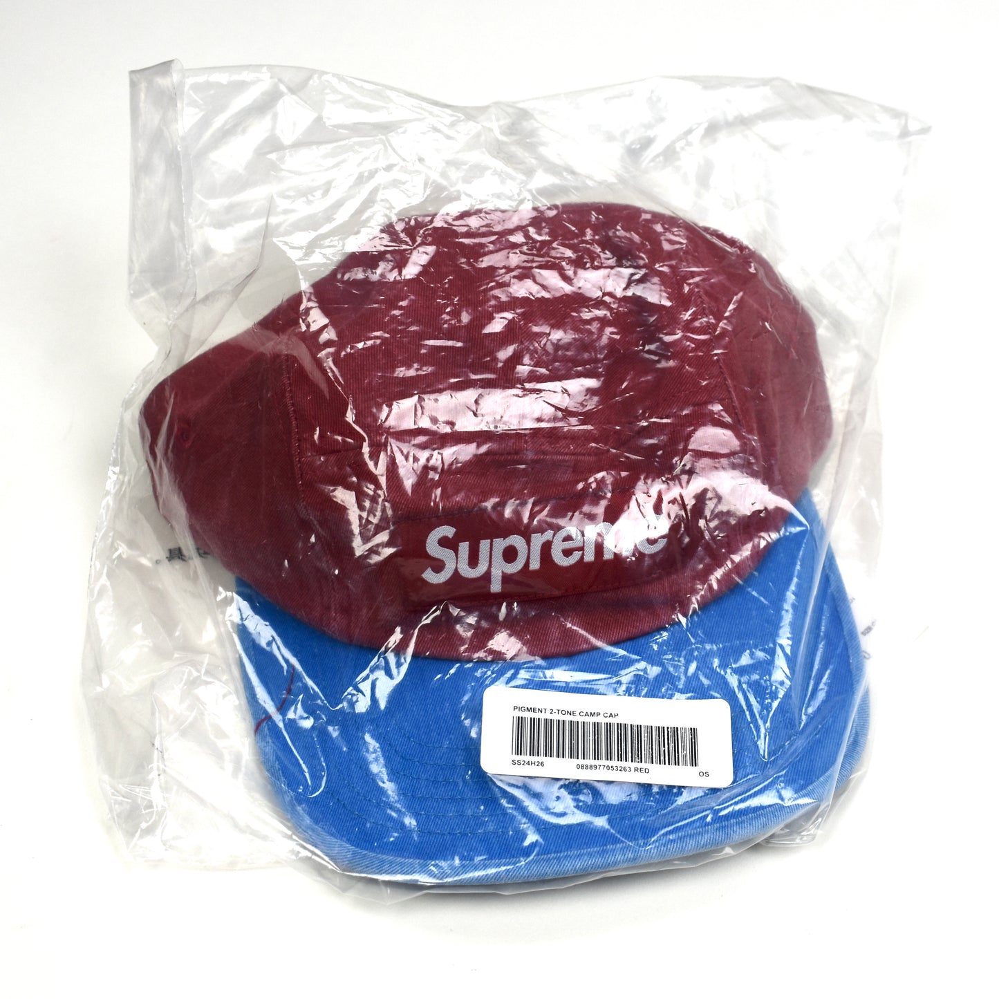 Supreme - Pigment 2-Tone Box Logo Hat (Red/Blue)