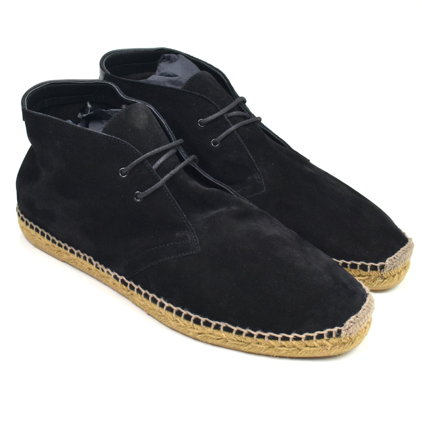 Saint Laurent - Black Suede Espadrille Chukka Shoes