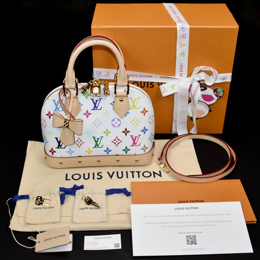 Louis Vuitton x Murakami - Multicolor Monogram Alma BB Bag (White)