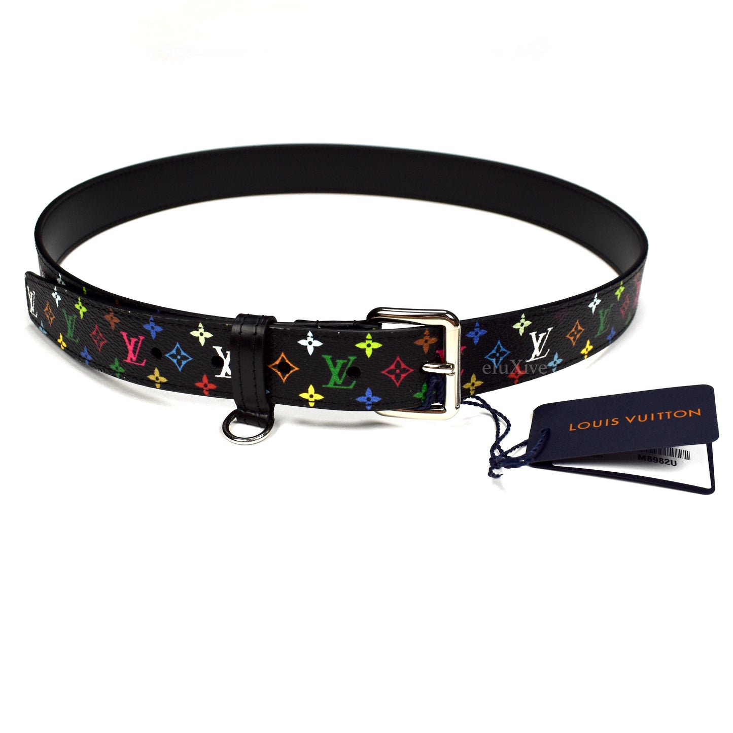 Louis Vuitton x Murakami - Multicolor Logo D-Ring 30mm Belt (Black)