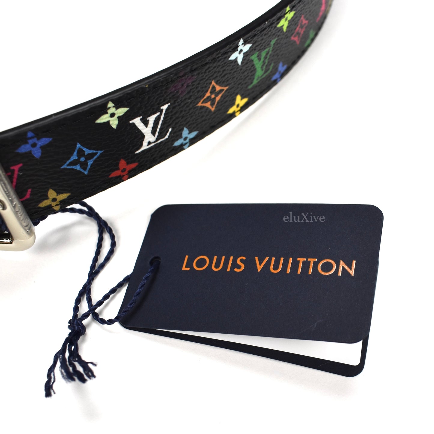 Louis Vuitton x Murakami - Multicolor Logo D-Ring 30mm Belt (Black)