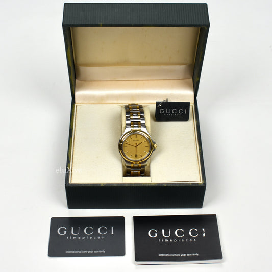 Gucci - 9040M Gold/Steel Champagne Dial Watch