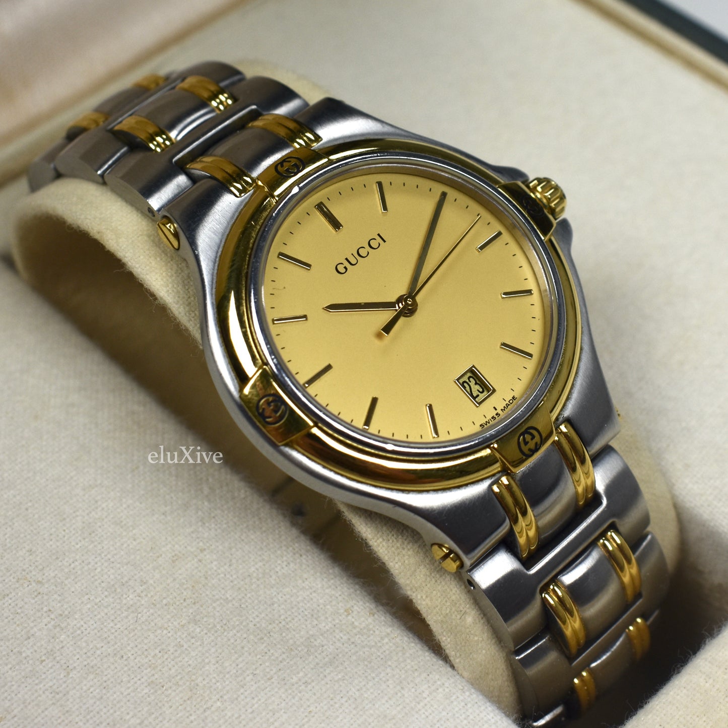 Gucci - 9040M Gold/Steel Champagne Dial Watch