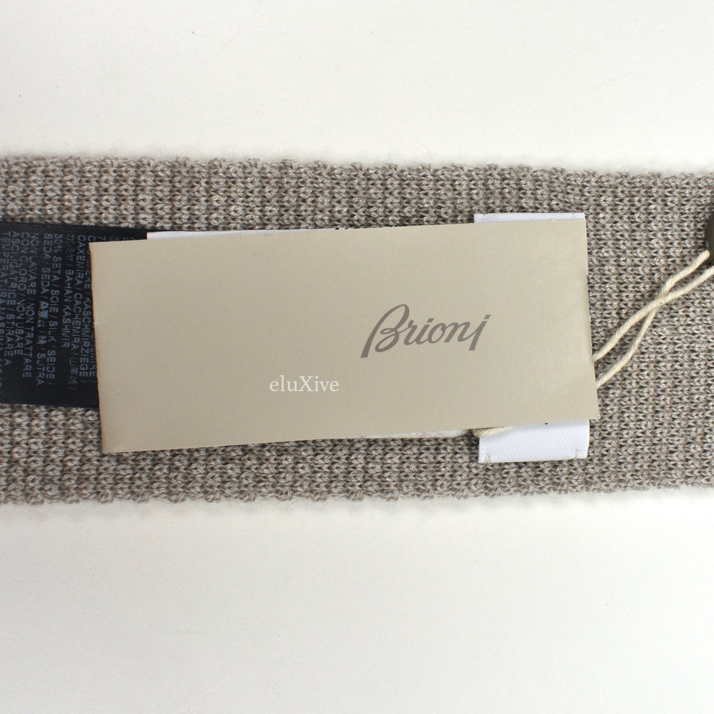 Brioni - Beige Cashmere / Silk Knit Tie