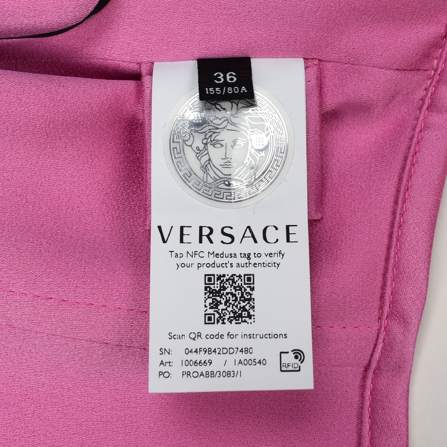 Versace - Pink Medusa '95 Silk Satin Corset Top