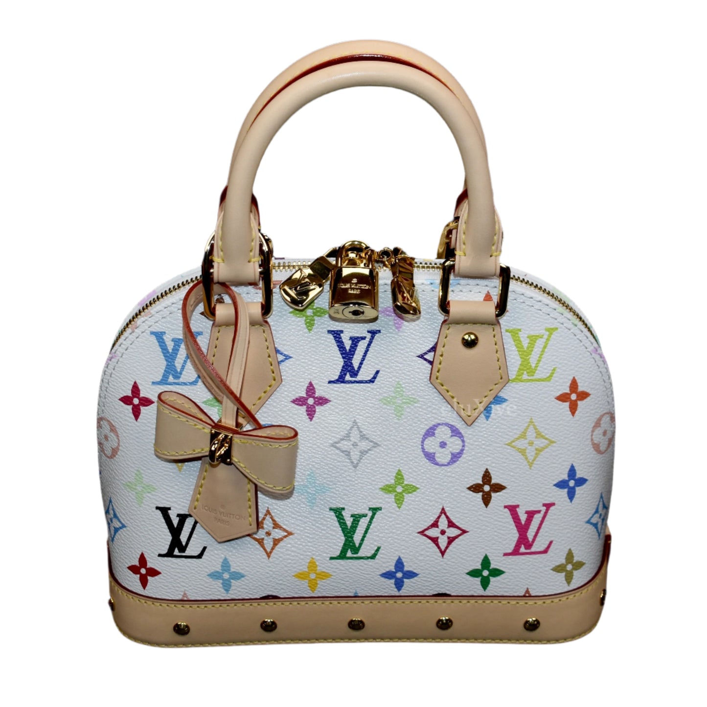 Louis Vuitton x Murakami - Multicolor Monogram Alma BB Bag (White)