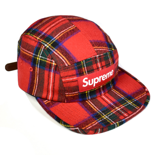 Supreme - Lochcarron Plaid Wool Box Logo Hat (Red)