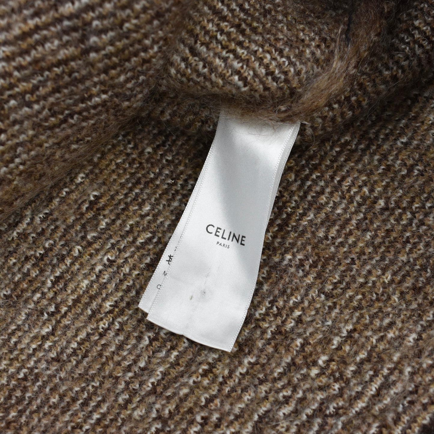 Celine - Fuzzy Mohair Heavy Knit Boxy Sweater