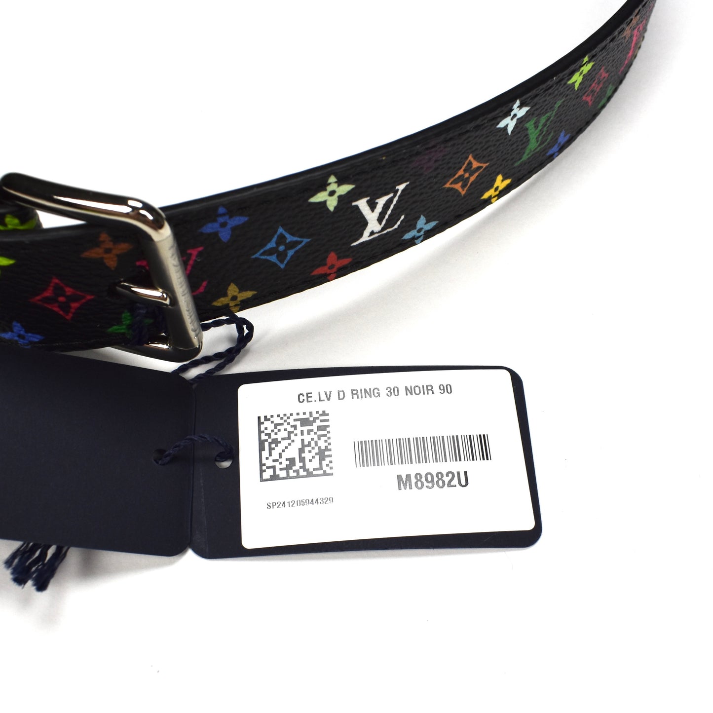 Louis Vuitton x Murakami - Multicolor Logo D-Ring 30mm Belt (Black)