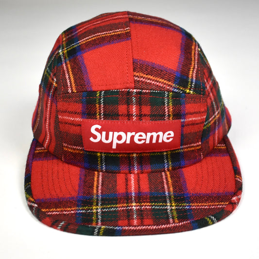 Supreme - Lochcarron Plaid Wool Box Logo Hat (Red)