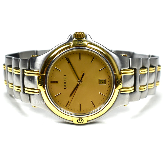 Gucci - 9040M Gold/Steel Champagne Dial Watch