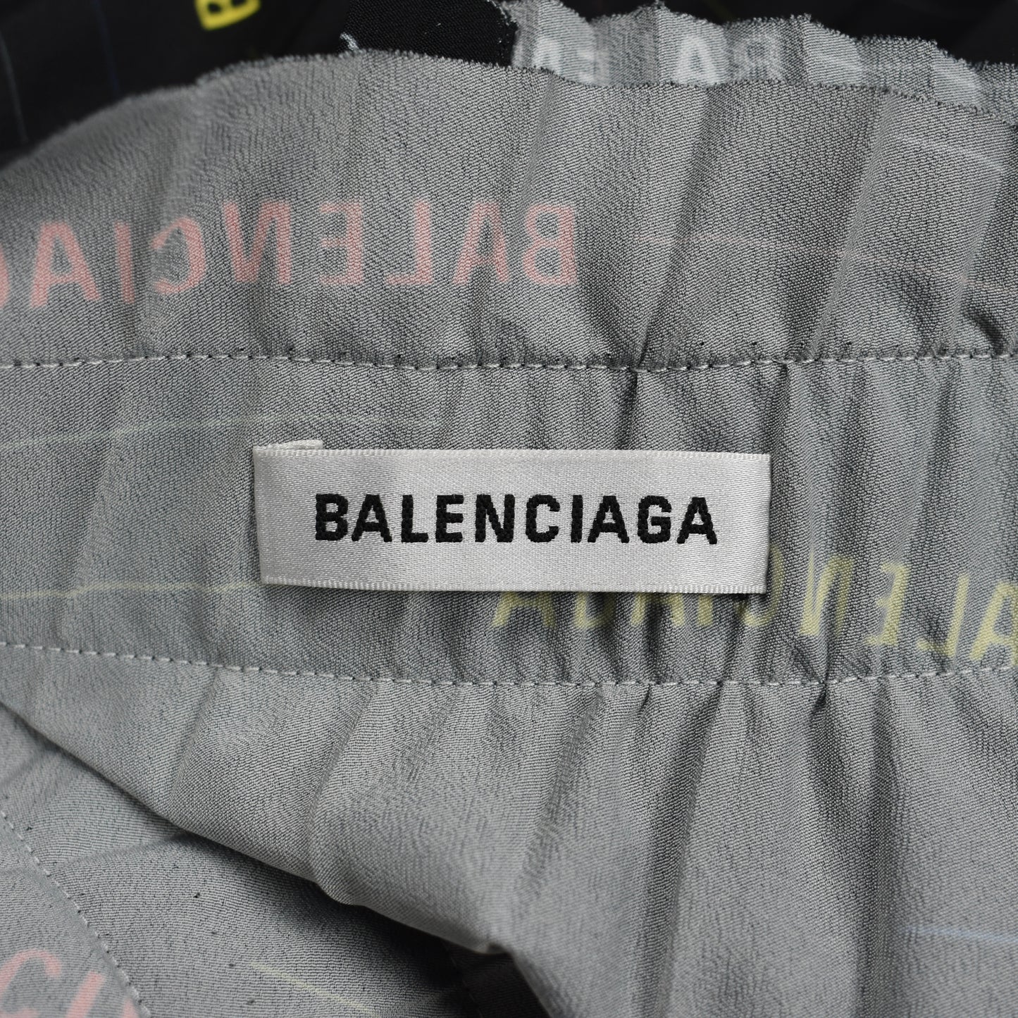 Balenciaga - Black Multicolor Logo Pleated Skirt