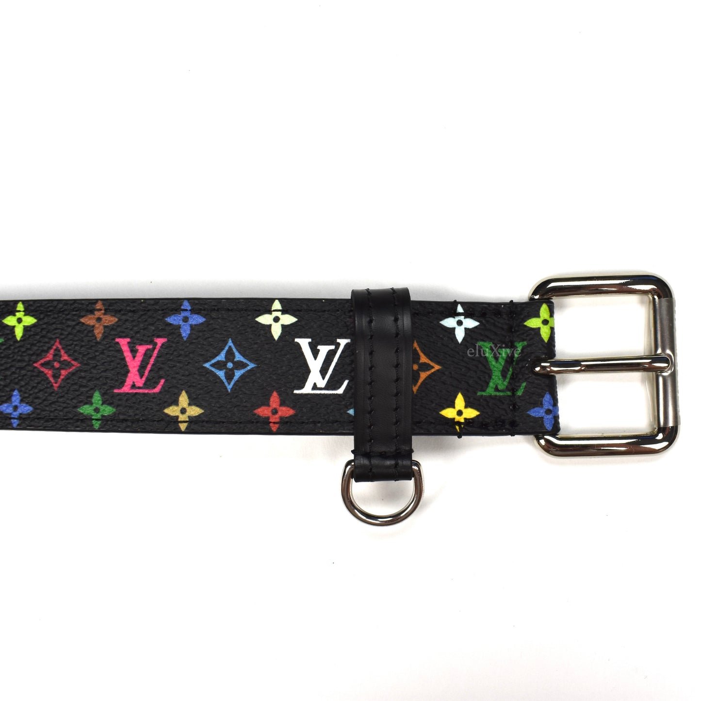 Louis Vuitton x Murakami - Multicolor Logo D-Ring 30mm Belt (Black)