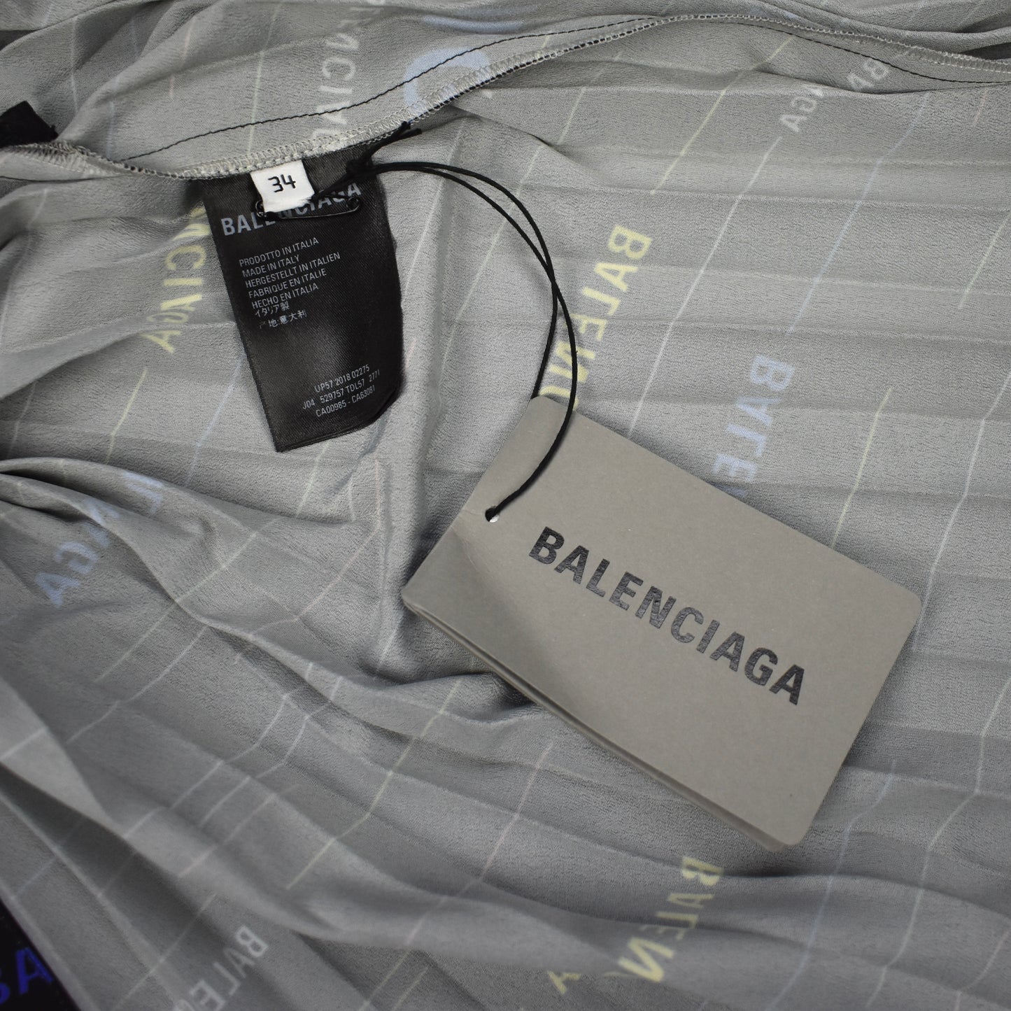 Balenciaga - Black Multicolor Logo Pleated Skirt