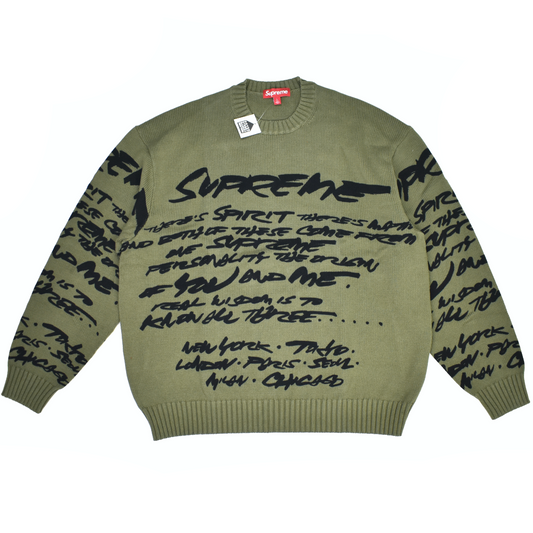 Supreme - Futura Allover Print Sweater (Olive)