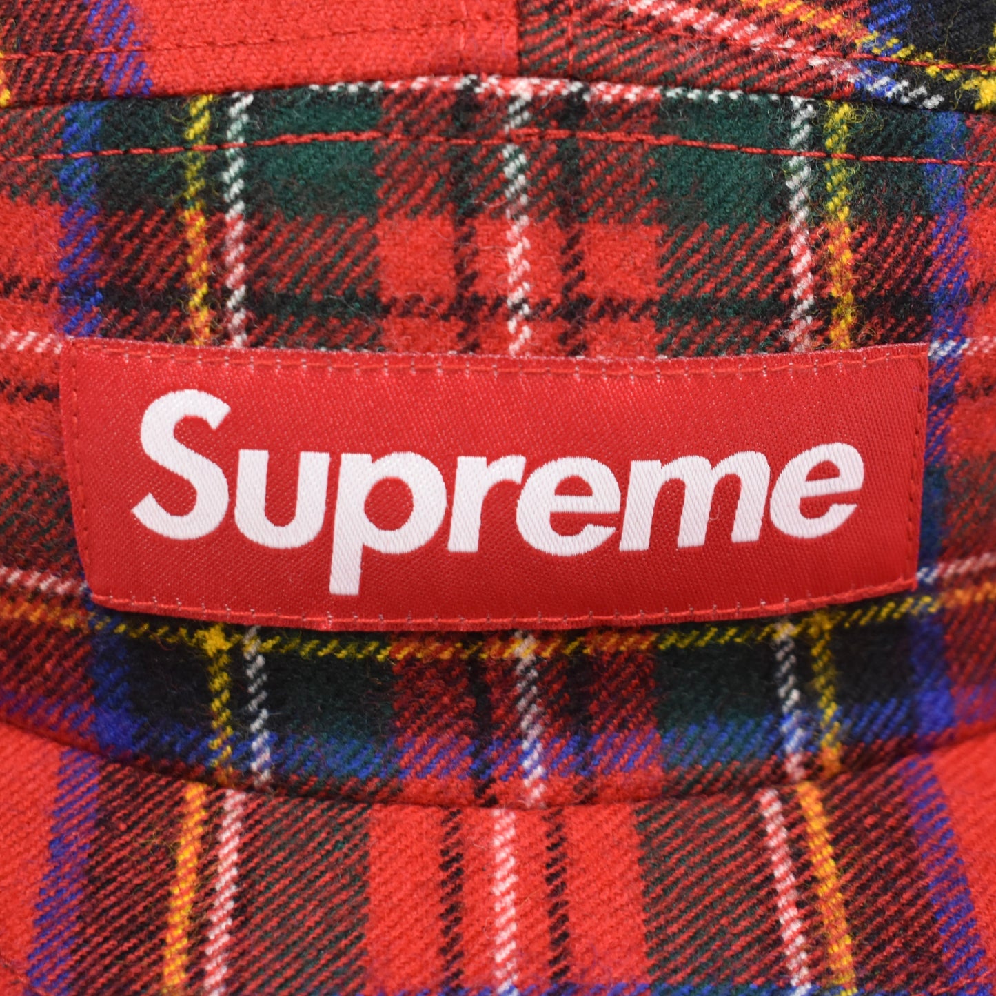 Supreme - Lochcarron Plaid Wool Box Logo Hat (Red)