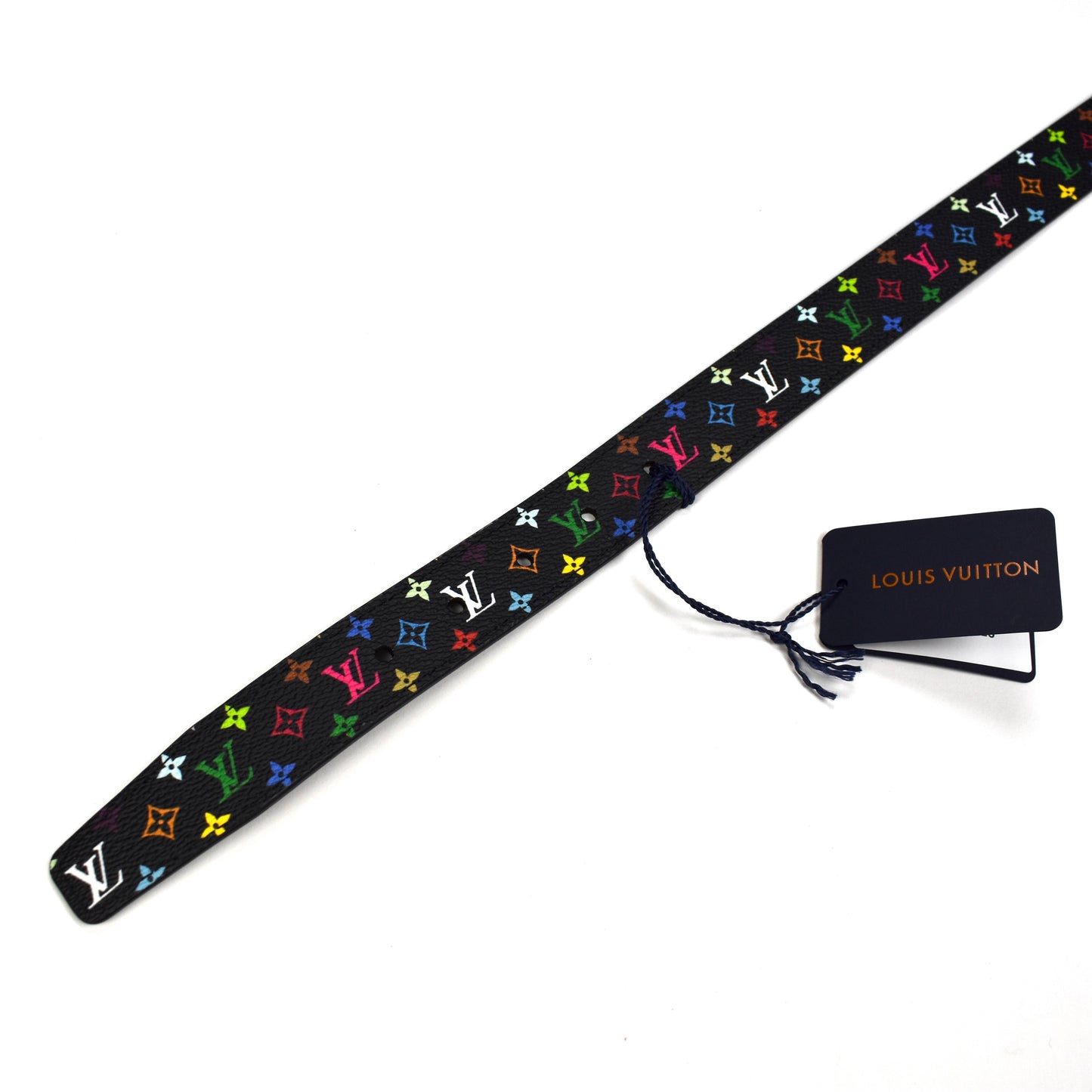 Louis Vuitton x Murakami - Multicolor Logo D-Ring 30mm Belt (Black)