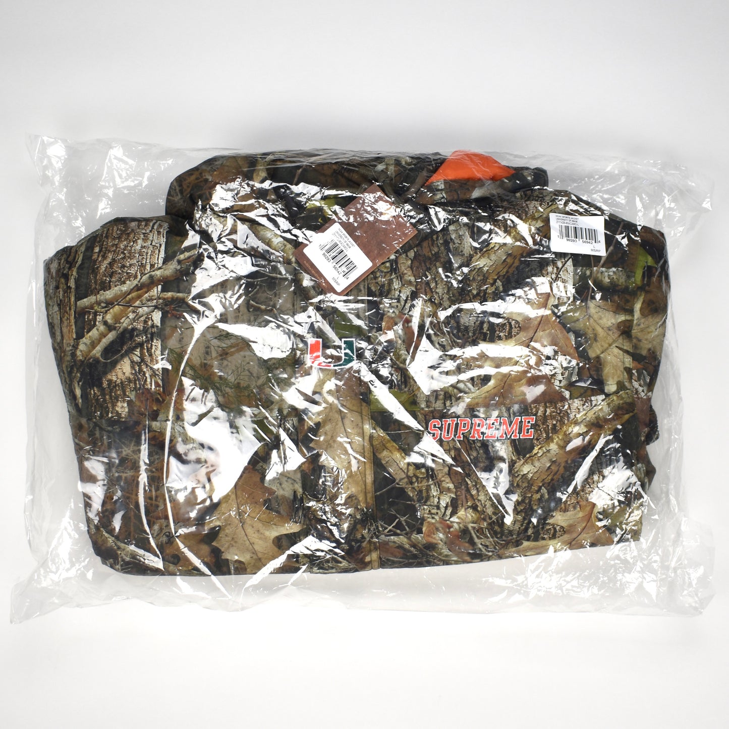 Supreme x Mitchell & Ness x NCAA - Miami Stadium Jacket (Camo)