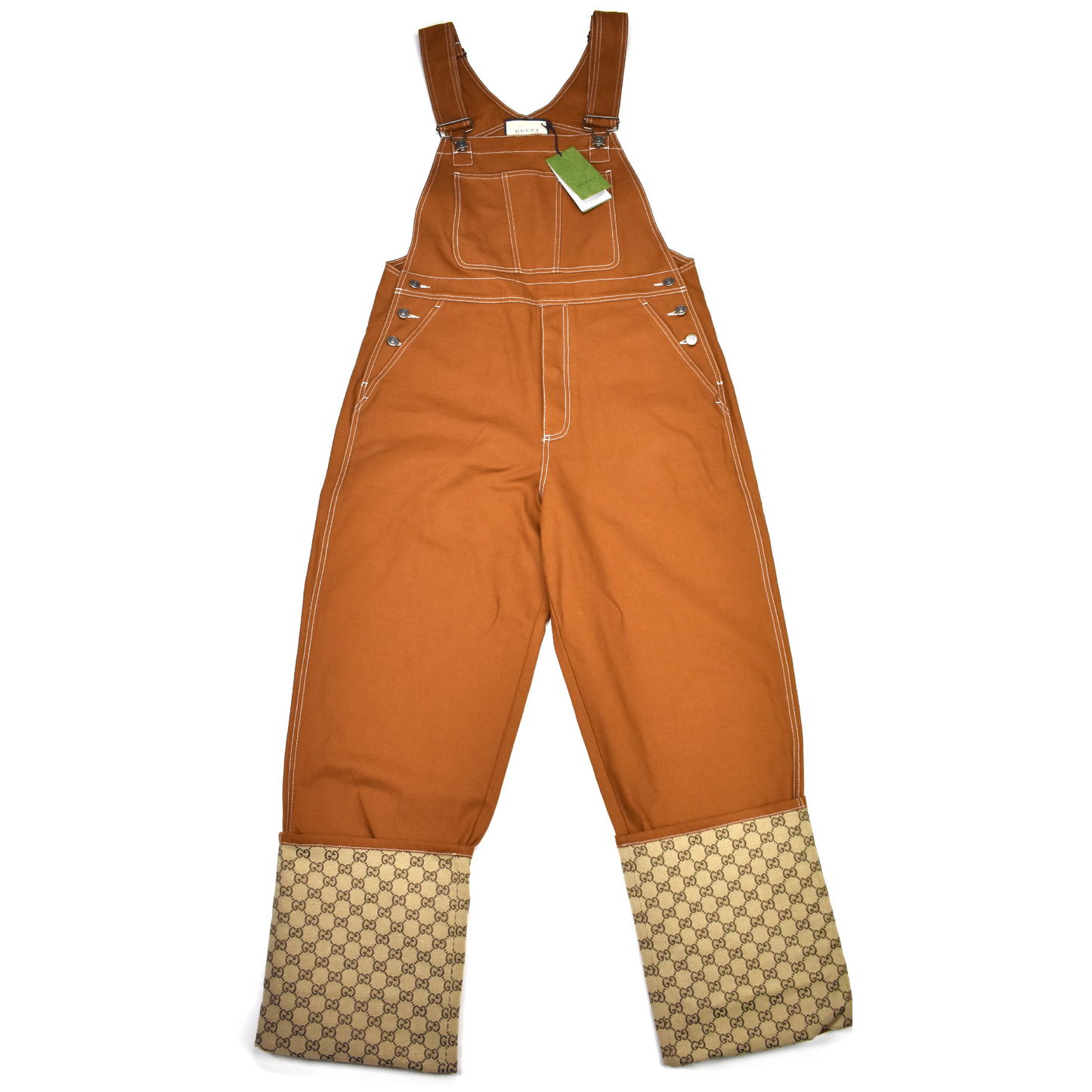 Gucci - Brown Canvas GG Monogram Overalls