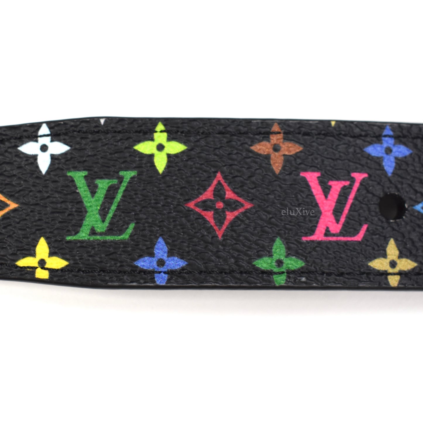 Louis Vuitton x Murakami - Multicolor Logo D-Ring 30mm Belt (Black)