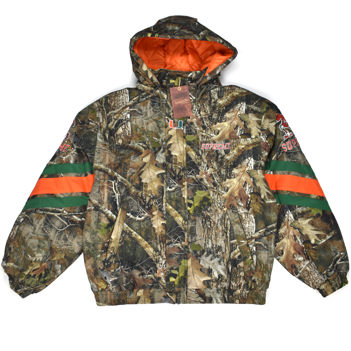 Supreme x Mitchell & Ness x NCAA - Miami Stadium Jacket (Camo)