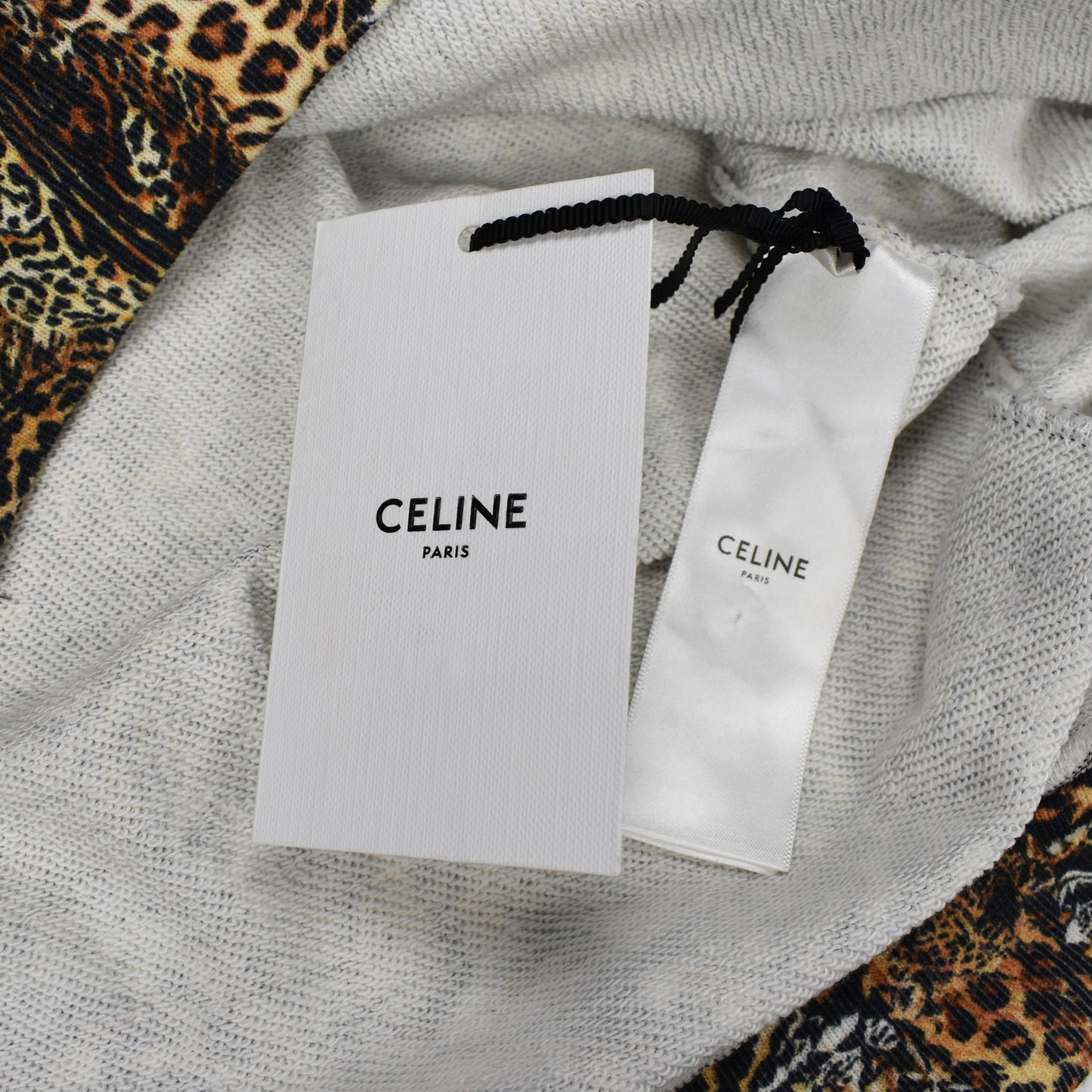 Celine - Allover Leopard Print Hoodie