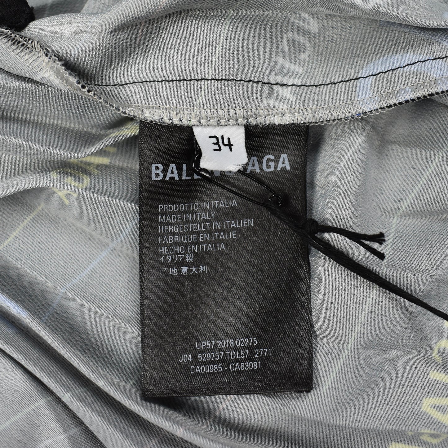 Balenciaga - Black Multicolor Logo Pleated Skirt