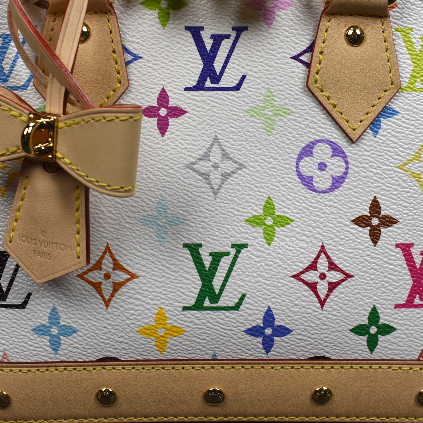 Louis Vuitton x Murakami - Multicolor Monogram Alma BB Bag (White)