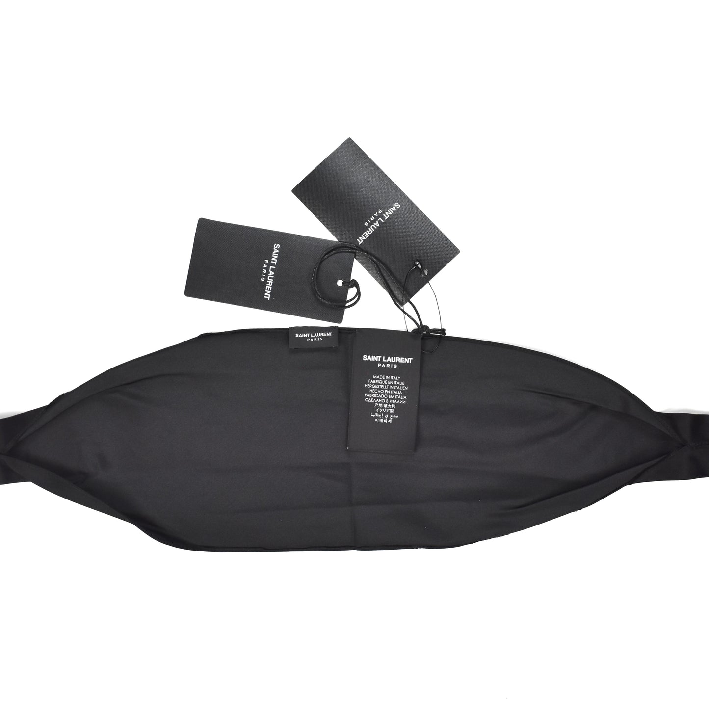 Saint Laurent - Black Silk Satin Scarf Tie